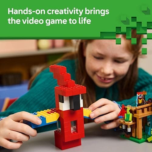 LEGO Minecraft The Parrot Houses Building Toy for Boys and Girls 8+ - Minecraft Video Game Kids Toy - Includes Jungle Ranger and Parrot Handler Minifigures and Accessories - 21282 thumbnail 5