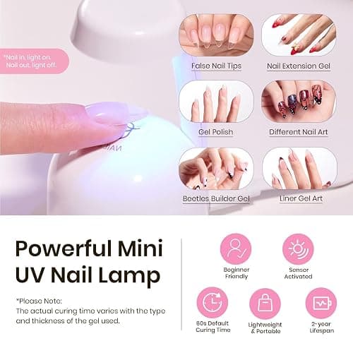 Beetles Tipex Instant Apex Nail Tips Kit – Almond Medium, 224PCS 16 Sizes | Pre-Etched, Thick Full Cover Acrylic Tips with Tipex Nail Glue, Dehydrator, Primer, Base & Top Coat, Mini UV Lamp thumbnail 7