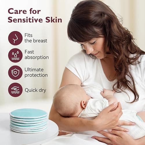 Momcozy Reusable Breast Pads, Innovative Use of Absorbent Fabric & 4 Layers of Super Absorbent Core Washable Nursing Pads, Absorb Quickly and Leak-Proof, 14 Pack + Wet & Dry Separation Bag + Wash Bag thumbnail 9