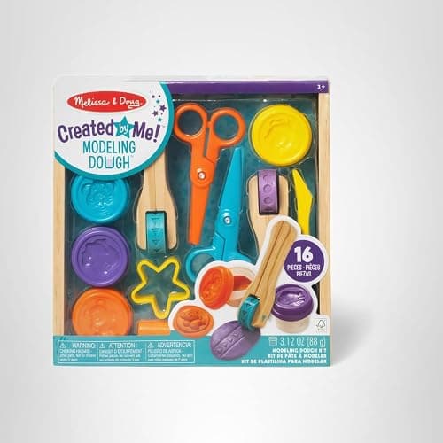 Melissa & Doug Created by Me! Cut, Sculpt, and Roll Modeling Dough Kit with 8 Tools and 4 Colors of Modeling Dough thumbnail 10