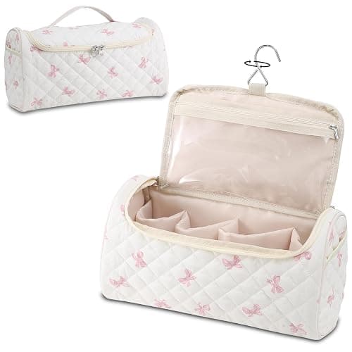 GISMTR Quilted Travel Case Compatible for Dyson Airwrap Multi-Styler All Models and Attachments, Cotton Portable Storage Bag with Hanging Hook for Hair Curler Accessories - Image 1
