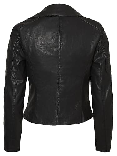 NOISY MAY Veste en Simili Cuir pour Femme Veste de Motard Veste de Transition Manches Longues Chemise Veste en PU NMREBEL thumbnail 2