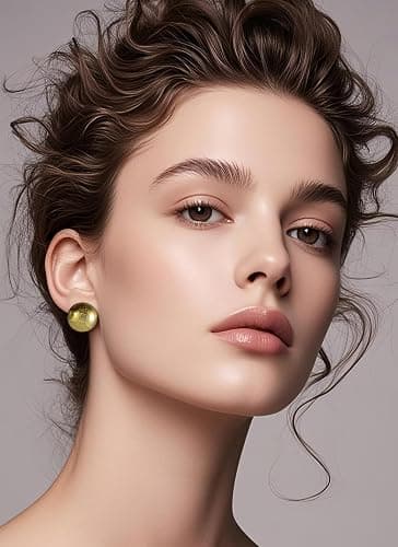 FOURPG 10 Pairs Hypoallergenic Chunky Gold Dangle Earrings for Women Trendy Thick Gold Plated Hoop Earrings Set Lightweight Jewelry thumbnail 5