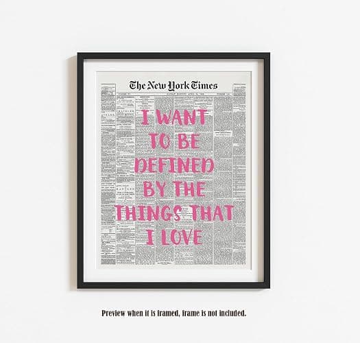 Buffay Music Inspirational Art Print, Taylor Room Decor, Pink Bedroom Decor, Girls Dorm Wall Decor, Women Bathroom Wall Art, Unframed Print (8"x10") thumbnail 4