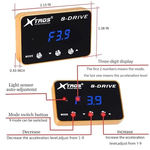 Pedal Throttle Response Controller for Toyota Lexus Most Model and Isuzu D-Max 2011+ Mux 2013-2019, 4 Drive Modes, 36 Sensitivity Levels and 4 Auxiliary Modes,Anti-Theft (WAK-830) thumbnail 6