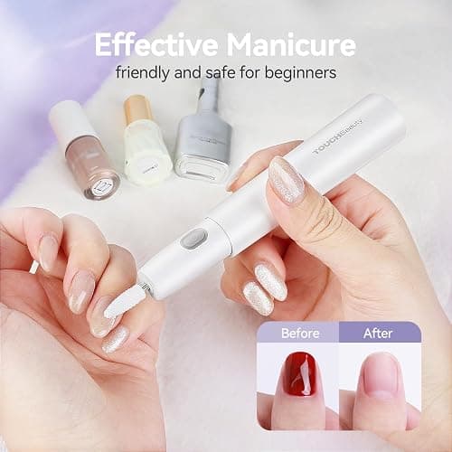 TOUCHBeauty Electric Nail Drill Kit – Professional Manicure & Pedicure Set for Acrylic/Gel Nails, 6 Drill Bits, Lightweight, Portable, Low Noise, with Travel Case (Right & Left Hand Use) thumbnail 4
