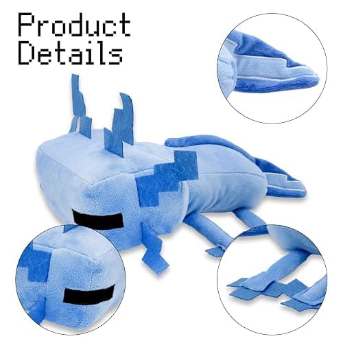 XSLWAN Blue Axolot Plush、Green Axolot Plush、 Pink Axolot Plush and Purple Axolot Plush Plush Stuffed Toy Soft Throw Pillow Kids Birthday Gift for Holidays, Birthdays（4PCS thumbnail 4