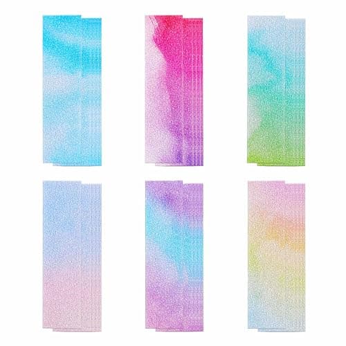 36 Pieces Anxiety Sensory Stickers Fidget Textured Strips Stress Anxiety Relief for Adults Teens Calm Strips with Tactile Rough Textured for Classroom Desk Office Sensory Strips (Watercolor Style) - Image 1