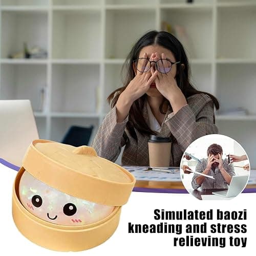 1/4Pcs Colorful Dumpling Stress Balls Fidget Toys - Stress Relief, Slow Rising, Simulated Steamed Bun Sensory Toy for Office Home Relaxation, Soft Ball Bun Squeeze Fidget Toy Multicolor thumbnail 5