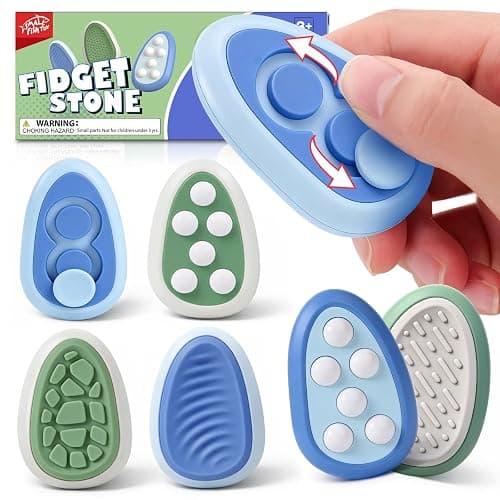 Fidget Toys Adults Stress Relief: 4 Pack Fidget Stone - Sensory Calming Desk Toys for Teens Kids with ADHD Autism - Office Tension Relief Focus Tool - Image 1