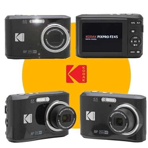 Kodak PIXPRO FZ45 Digital Camera Bundle with Black Point & Shoot Camera Case + Transcend 64GB SD Memory Card + Tri-fold Memory Card Wallet + Hi-Speed SD USB Card Reader + More (Black) thumbnail 3