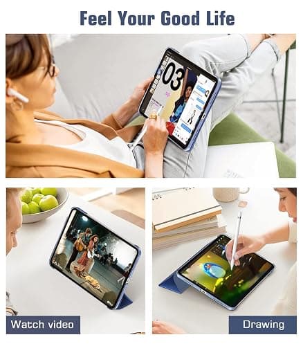 TiMOVO Case for iPad (A16) 11th Generation 11 Inch 2025/iPad 10th Generation 10.9 Inch 2022, Slim Stand Cover with Hard Translucent Back, Support Touch ID, Auto Wake/Sleep, Abyss Blue thumbnail 7