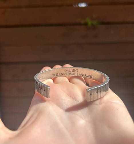 Quotable Cuffs Piano Cuff Inspirational Jewelry Bracelet - Great Piano Gift for Music Teachers, Musicians, and Music Students By Whitney Howard Designs thumbnail 6