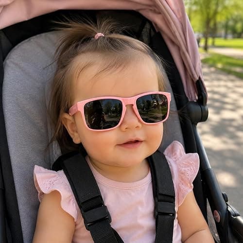 SEKKAF Baby Sunglasses for 0-24 Months,Polarized UV Protection Infant Newborn Sun Glasses for Boys Girls Lightweight Flexible thumbnail 3