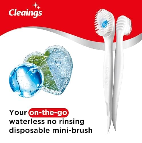 cleaings® Disposable Toothbrushes with Toothpaste Mini Travel Oral Care, 4-in-1 (Mini Brushes+Toothpaste+Tongue Scraper+Pick) Portable for Work,Camping Essentials(Intense Mint), 24 Count (Pack of 1) - Intense Mint thumbnail 2
