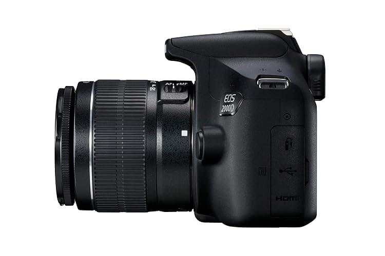 Canon EOS 2000D Spiegelreflexkamera - mit Objektiv EF-S 18-55 F3.5-5.6 III (24,1 MP, DIGIC 4+, 7,5 cm (3.0 Zoll) LCD, Display, Full-HD, WiFi, APS-C CMOS-Sensor), schwarz thumbnail 3