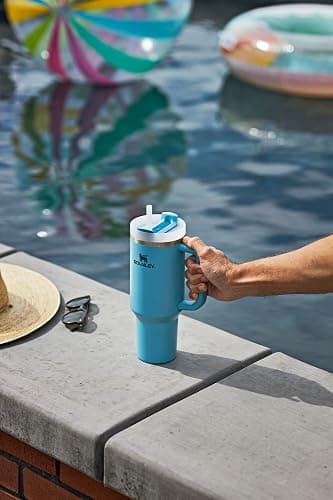 Stanley Quencher H2.0 Tumbler with Handle and Straw 40 oz | Flowstate 3-Position Lid | Cup Holder Compatible for Travel | Insulated Stainless Steel Cup | BPA-Free | Pool thumbnail 8