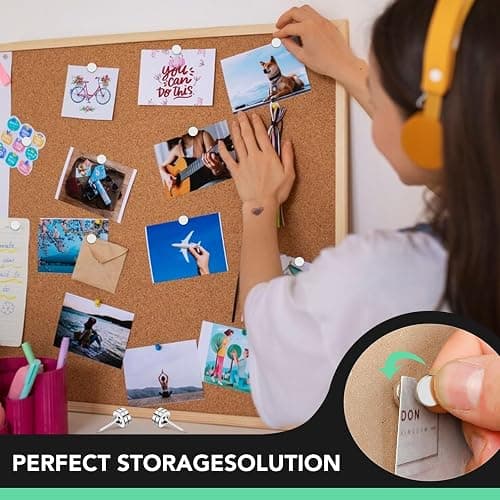 E BAVITE Magnetic Push Pins, 20 Sets Magnet Thumbtack for Wall Bulletin Board Strong Decorative Pushpins Clip for Map Picture Hanging Kit Poster Holder thumbnail 6
