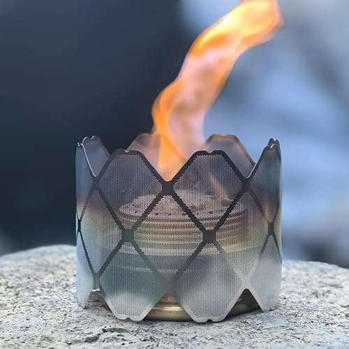 camp stove windscreen 2 Piece camp stove Ultralight Folding Stainless Steel windscreen alcohol stove stand alcohol camping stove Suitable for Outdoor Camping Hiking Backpacking - Image 1