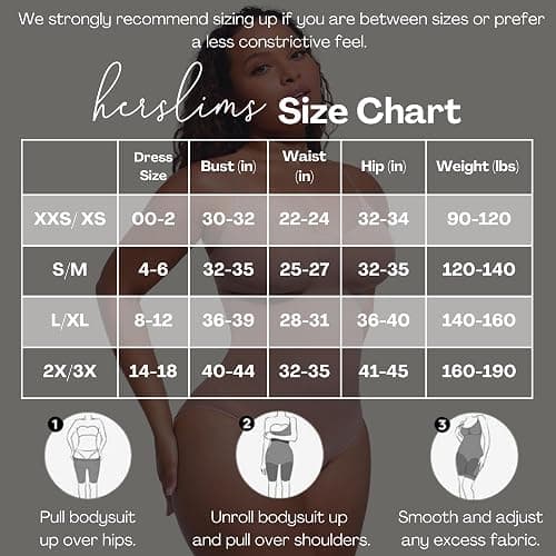 herslims Shapewear Tummy Control Bodysuit Thong or Brief: Sculpting Shaper Tank Top Bodysuits & Snatched Waist Body Suit thumbnail 2