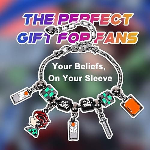 AICase for Demon Merch Slayer Gifts Inspired Bracelets Sword Cosplay Friendship Bracelets Coustume figure Outfit Shirt Poster Sticker Merchandise Gifts for Fans Birthday Christmas_384 thumbnail 5