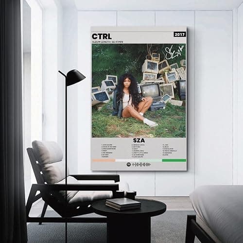 KJDSMOM SZA-CTRL album Posters Wall Art For Living Room And Bed Room Pop Music Canvas Prints Aesthetic08x12inch(20x30cm) Unframe-style thumbnail 3