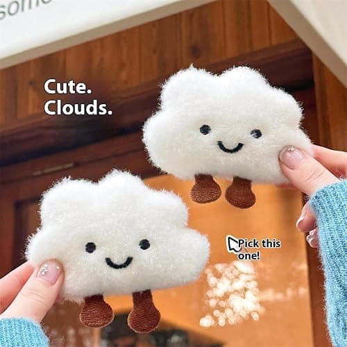 Zitokin Cute Cloud Plush Keychain for Backpack, Kawaii Purse Bag Charms for Handbags Accessories Gift for Women thumbnail 2