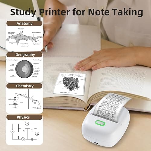 ORGSTA S002 Etichettatrice Bluetooth Portatile Mini Autoadesive Stampante Etichette Adesive 300 Dpi per Ufficio, Scuola, negozio Compatibile con iOS e Android Giocattolo Regalo di Compleanno e Natale thumbnail 2