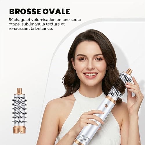 OKWRAP Airbrush 5 en 1 Air Styler 5 en 1 Air Brush Hair Styler Air Curler | Hair Styler avec Sèche Cheveux, Boucleur Automatique, Brushing Brosse Soufflante, Brosse Lissante pour Sécher, Boucler Lisser thumbnail 5