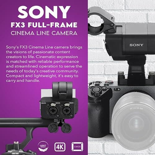 Sony Alpha FX3 Full-Frame Cinema Line Camera Bundle, with 128GB SD Card, Extra Battery with USB-C Charging Port, Care Cleaning Kit for Digital Video Full Frame Camera (4 Items) thumbnail 9