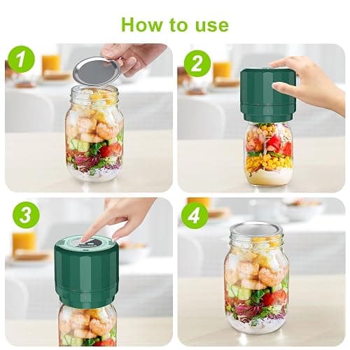 UNERVER M11 Electric Mason Jar Vacuum Sealer Kit - Vacuum Sealer for Wide & Regular Mouth Canning Jars thumbnail 7