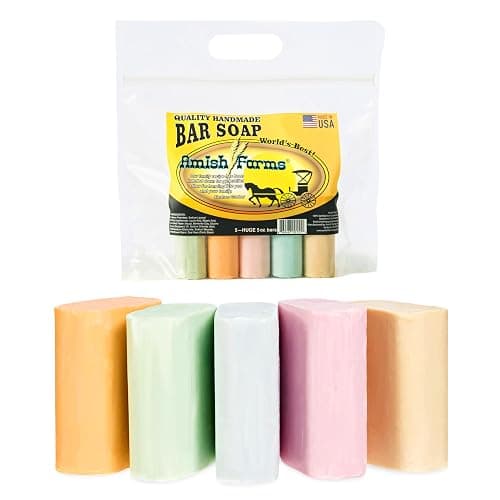 Amish Farms Soap Bar with All Natural Bentonite Clay | Made in USA, Vegan Moisturizing for Sensitive Skin | Women & Mens Face & Body Bath Soap for Shower | Clean Scent | 5 Ounce Each (5 Bars) thumbnail 9