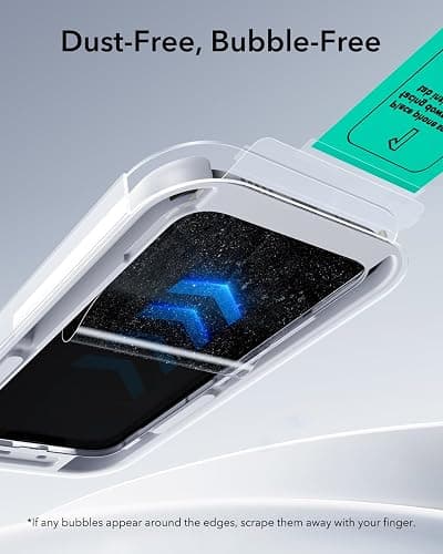 ESR 3 Pack for iPhone 17 Pro Max Screen Protector, Military-Grade Shatterproof, 9H Hardness, Full Coverage Tempered Glass with Ultra Fit Tray thumbnail 4