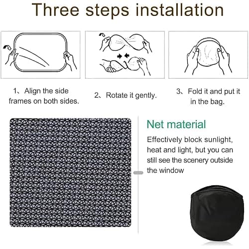 astarye Solar Protection Car SunShade Side Window Windscreen Roof Window for Children Adults Adsorption Electrostatic thumbnail 7
