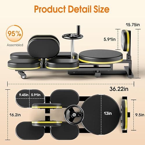 TDH Leg Stretcher Machine, 0-200° Adjustable Split Machine for Ballet, Dance,Yoga, Flexibility Stretching Equipment to Relieving Leg Muscle & Hamstring Tightness, Home Gym Use thumbnail 5