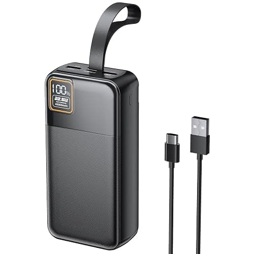 EnergyQC 42000mAh Portable Charger, 22.5W Power Bank with LED Flashlight - USB C Fast Charging External Battery Pack, LED Display Portable Phone Charger for iPhone 17/16/15/14, Android, Samsung,etc - Image 1