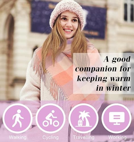 YSense Winter Scarf for Women, Fashion Long Plaid Scarves Warm Big Tartan Blanket Wrap Shawl Ladies Gifts thumbnail 6
