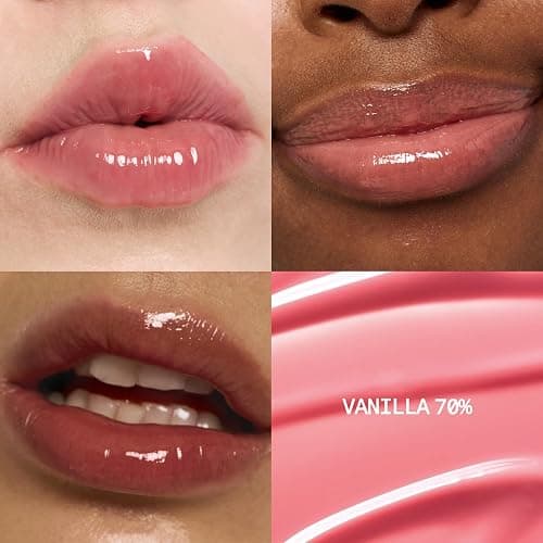 fwee 3D Voluming Gloss 70% (Rich) | Vanilla 70% | High Shine, Non-Sticky Lip Gloss for Makeup | Long-Lasting, Moisturizing Gel Formula | 30%, 70% Pigment Options | 5.3g thumbnail 2