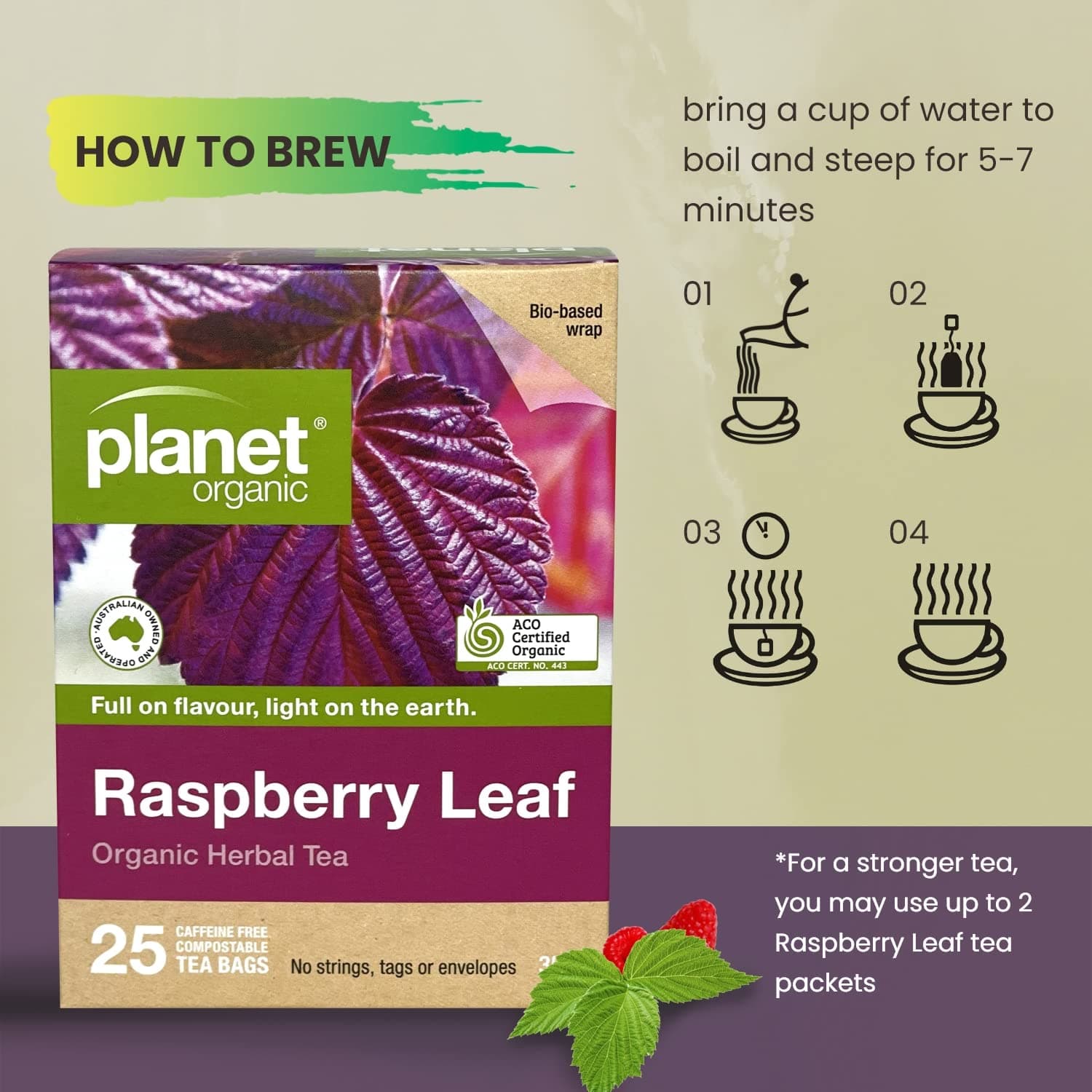 Planet Organic Raspberry Leaf 25 Tea Bags thumbnail 7