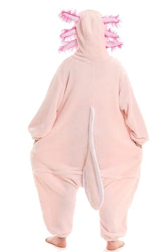 DELEY Unisex Axolotl Onesie Pajamas, Animal One Piece Costume Sleepwear Halloween Cosplay Homewear thumbnail 7