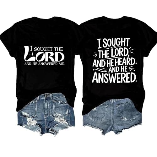 I Sought The Lord and He Answered Me Shirt Christian Jesus T-Shirt Unisex - Image 1