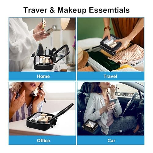 EcoVision Clear Makeup Bag, Travel Cosmetic Accessory Bag, Toiletry Organizer Bags for Women, Portable Waterproof Zipper Cosmetic Bag with Transparent Window thumbnail 6