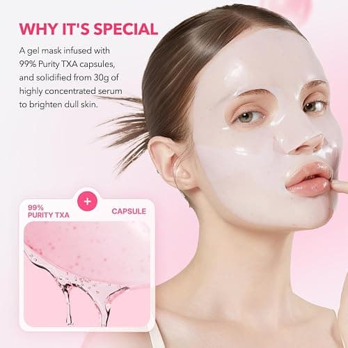 APRILSKIN TXA Pink Capsule Gel Mask | Overnight Face Mask for Glass Glow Skin I 99% High-Purity Tranexamic Acid 3 for uneven skin tone I Elasticity, Hydrating and Firming I Korean Skincare I 30g x 4ea thumbnail 3