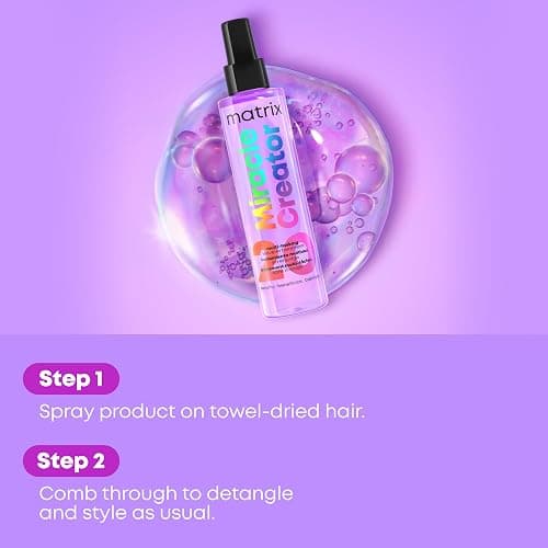 Matrix Miracle Creator Leave-In Conditioner Spray| Moisturizing, Detangling, Frizz Control Treatment| Heat Protectant| Natural, Curly, Damaged Hair| Sulfate Free - 6.8 Fl Oz (Pack of 1) thumbnail 9