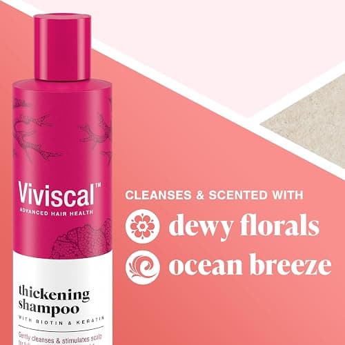 Viviscal Thickening Shampoo, Formulated With Biotin And Keratin, Fortified With Marine Collagen And Seaweed Extract, Strengthens And Reduces Breakage, Healthier Looking Hair 250ml (8.45 fl. oz.) thumbnail 5