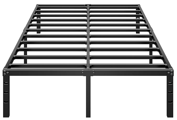 HLIPHA Metal Platform Bed Frame 14 Inch Tall,No Box Spring Needed,Full Size Bed with Heavy Duty Strong Support Slats,Easy to Assemble,Black - Image 1