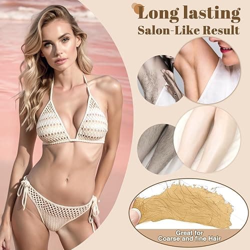 Wax Warmer Waxing Kit for Women: Wax Melt Warmer Hair Removal with 5 Packs Waxing Beads &30 Waxing Sticks, Painless Wax Kit for Full Body Brazilian Bikini Legs Facial -at Home Waxing Pot Hair Removal thumbnail 4