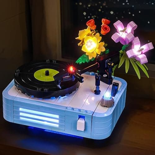 BRICKSHINING LED Lighting Compatible with Lego Record Player with Flowers 31172 - JUST Lights, Light Kit Compatible with Lego 31172, NOT Included The Model Set thumbnail 2