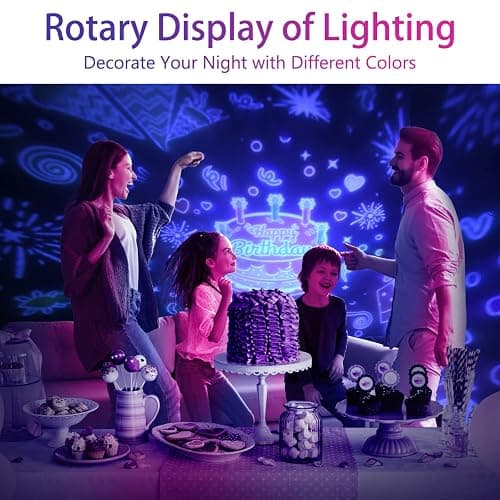 URAQT Star Light Projector with Music, Night Light Kids with Remote Control&Timer, 360° Rotation Star Projector Night Light with 4 Light Modes/6 Projection Themes/7 Brightness/8 Kinds of Music(Deer) thumbnail 8