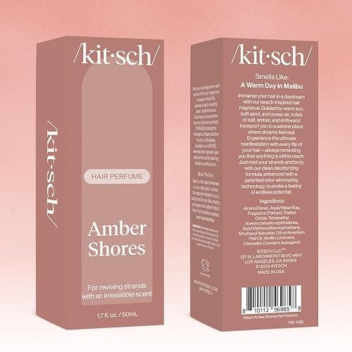 Kitsch Hair Perfume for Women - Amber Shores | Clean, Deodorizing & Patented Odor-Eliminating Technology Hair Spray & Body Mist - Freshen Hair, Body & Pillows - Woody Aquatic Scent - 50mL thumbnail 8